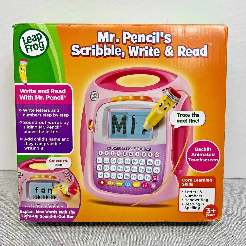 LeapFrog Mr Pencils Scribble, Write and Read Learning Toy, Pink